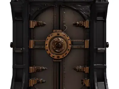 Industrial Heavy Vault Door 3D model