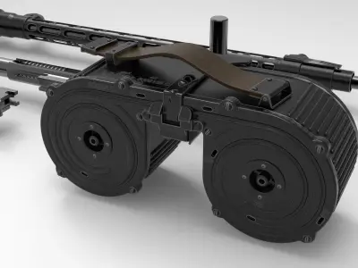 MG15 Machine Gun 3D model