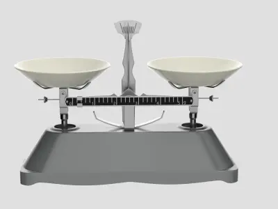 Lab Mechanical Balance Scale 3D model