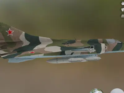 mig 23 Low-poly 3D model