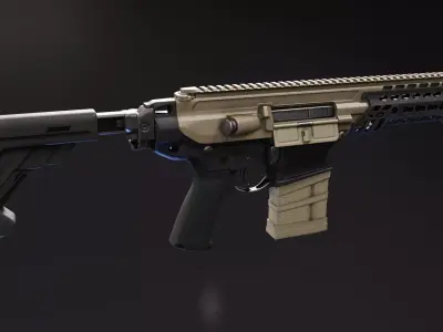 Sig MCX Raptor Low-poly 3D model