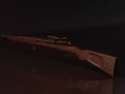 KAR98 wooden rifle Free 3D model
