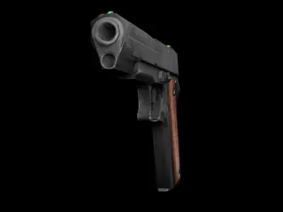 MP10C Classic Fictional Pistol Low-poly 3D model