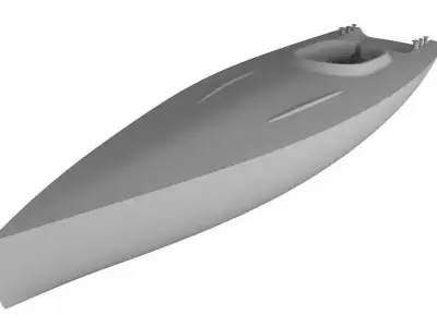hull boat Virtuelle P Starck Free 3D model
