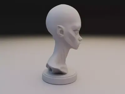 Xenomorph Alien Bust - Biomechanical Sci-Fi Monster 3D print model