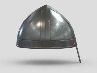 Medieval helmet 05 Low Poly PBR Realistic Low-poly 3D model
