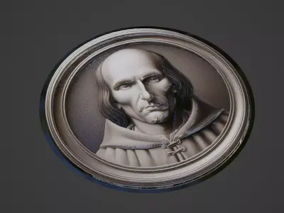 Foucault Medallion 3D print model get