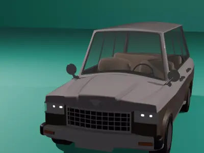 WAGON CAR  Free low-poly 3D model
