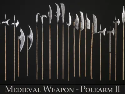 Medieval Weapon - Polearms II Low-poly 3D model