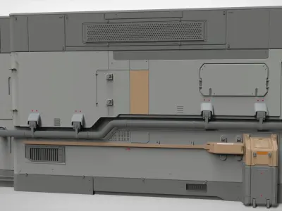 sci-fi Architecture kitbash 15 3D model