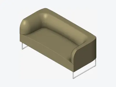 Furniture - Sofa - Contemporary - Line Low-poly 3D model