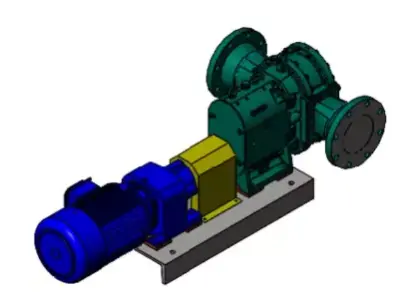 Netzsch XB-2-132SP TORNADO Rotary-Lobe pump 3D model