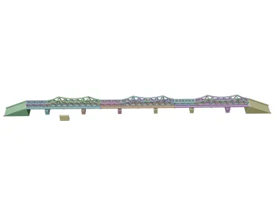 Long Bien Bridge 3D print model