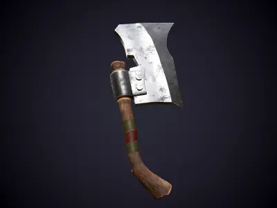 stylized Axe game ready Low-poly 3D model