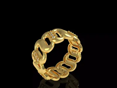 Cuben Bend Ring 3D print model