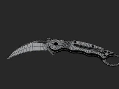 Low Poly Game-Ready Realistic Karambit Low-poly 3D model