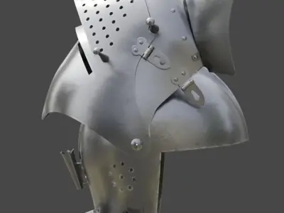 Armet Close Helmet 3D model