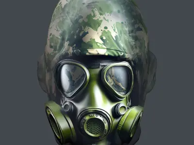 Helmet 3d model military combat Military Low-poly Low-poly 3D model 55