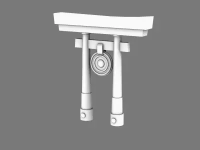 Cyber Samurai Back Pack Add On Shinto Arch B 3D print model