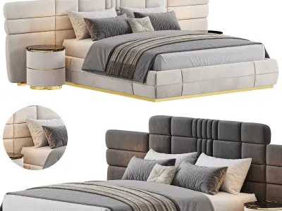 Norton 0801 Bed Low-poly 3D model