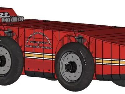 ARCTIC SNOW CRUISER DE 1940 Low-poly 3D model