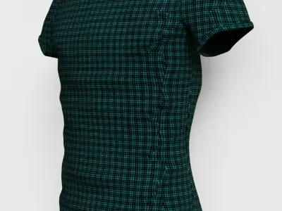 Realistic 3D T-Shirt Model with Fabric Texture Free 3D model