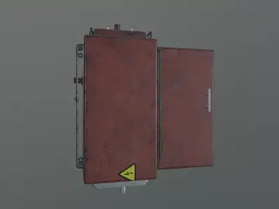 Old Industrial Electric Box - Vol 02 Low-poly 3D model