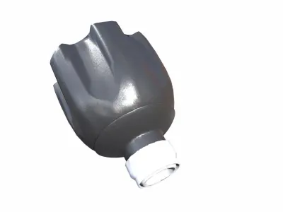 Industrial Knob Low-poly 3D model shop