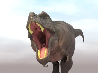 Tyrannosaurus Rex Fully Rigged 3D model