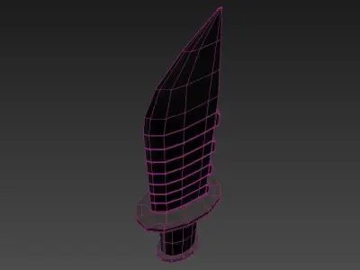 Knife model Low-poly 3D model