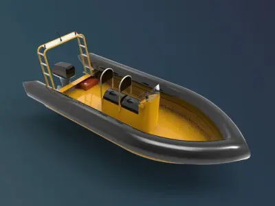 rigid inflatable boat  3D model