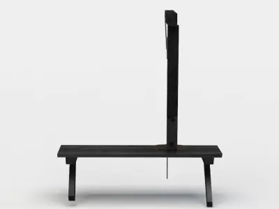 Wooden crane Low-poly 3D model get