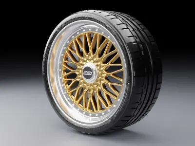 BBS Super RS Low-poly 3D model