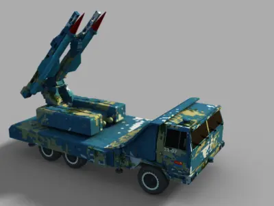 Red flag 12 anti-aircraft missile  red flag missiles 3D model