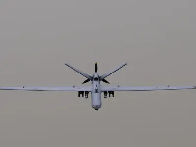 MQ-9-Reaper Low-poly 3D model