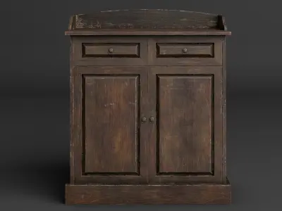 Old furniture Low-poly 3D model