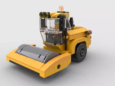 Lego Rouleau Compresseur 3D model