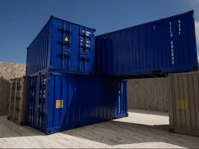 Shipping Container Sample Free low-poly 3D model