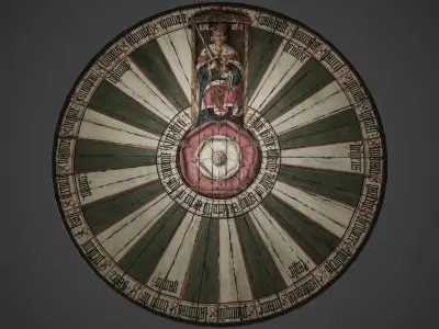 Medieval Table Low Poly Game Ready Low-poly 3D model