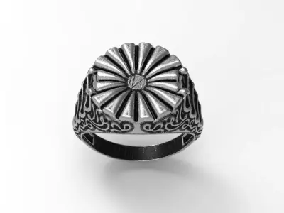 Signet style ring model 3d 3D print model