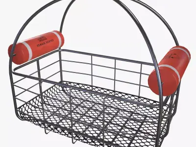 Helicopter Rescue Basket --126-- Low-poly 3D model