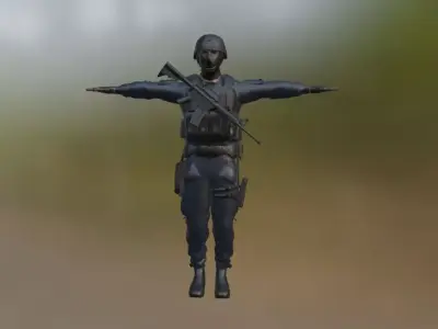 SWAT character 3D model