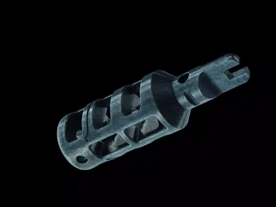 Muzzle brake part industrial stock 3D model