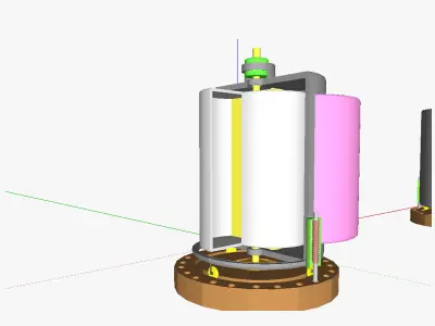 Shielded Savonius wind energy harvester 3D model