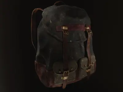 Backpack 3 Low-poly 3D model