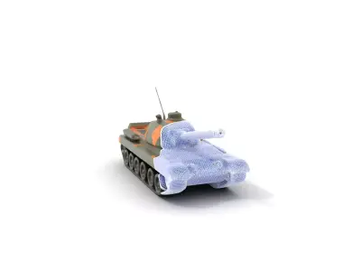 Camo Battle Tank model pack Low-poly 3D model purchase