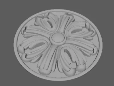 rosette decorative medallion 3D model 12