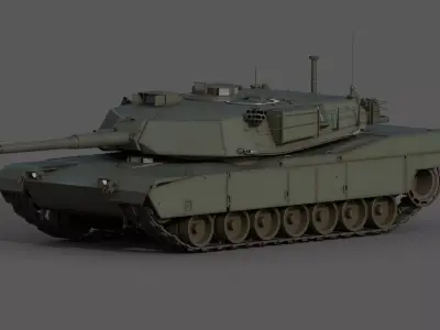 MBT M1 Abrams Low-poly 3D model