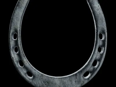 Horseshoe Collection stone cuff Low-poly 3D model