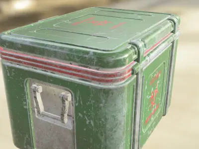 Biohazard Storage Crate  Contaminated Supply Case 3D model